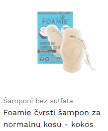 Foamie čvrsti šampon za normalnu kosu - kokos