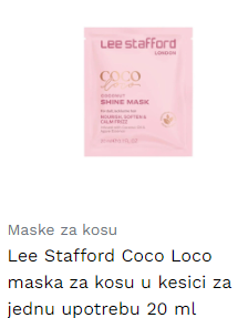 Lee Stafford Coco Loco maska za kosu u kesici za jednu upotrebu 20 ml