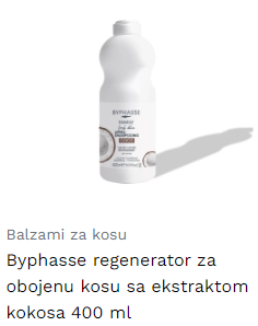 Byphasse regenerator za obojenu kosu sa ekstraktom kokosa 400 ml