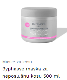 Byphasse maska za neposlušnu kosu 500 ml