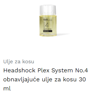 Headshock Plex System No.4 obnavljajuće ulje za kosu 30 ml