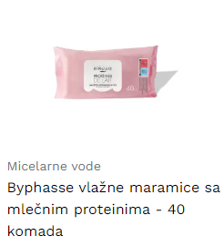 Byphasse vlažne maramice sa mlečnim proteinima - 40 komada