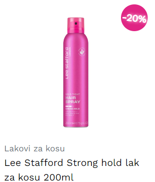 Lee Stafford Strong hold lak za kosu 200ml