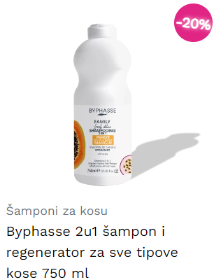 Byphasse 2u1 šampon i regenerator za sve tipove kose 750 ml