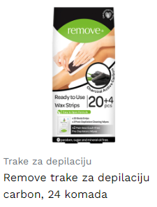 Remove trake za depilaciju carbon, 24 komada