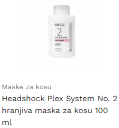 Headshock Plex System No. 2 hranjiva maska za kosu 100 ml