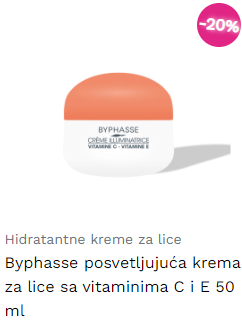 Byphasse posvetljujuća krema za lice sa vitaminima C i E 50 ml