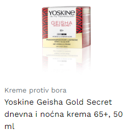 Yoskine Geisha Gold Secret dnevna i noćna krema 65+, 50 ml