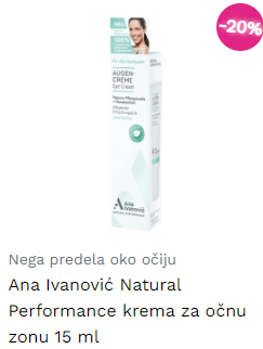 Ana Ivanović Natural Performance krema za očnu zonu 15 ml