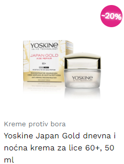 Yoskine Japan Gold dnevna i noćna krema za lice 60+, 50 ml