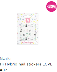 Hi Hybrid nail stickers LOVE #02