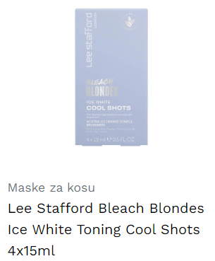 Lee Stafford Bleach Blondes Ice White Toning Cool Shots 4x15ml