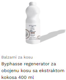 Byphasse regenerator za obojenu kosu sa ekstraktom kokosa 400 ml