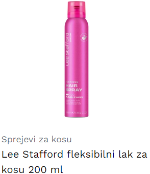 Lee Stafford fleksibilni lak za kosu 200 ml