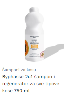 Byphasse 2u1 šampon i regenerator za sve tipove kose 750 ml