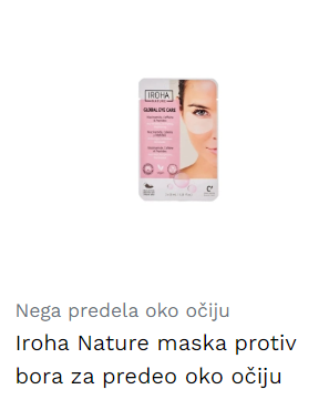 Iroha Nature maska protiv bora za predeo oko očiju