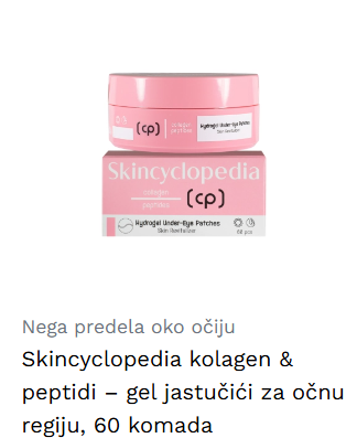 Skincyclopedia kolagen & peptidi – gel jastučići za očnu regiju, 60 komada