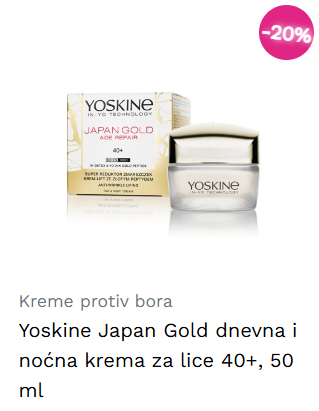 Yoskine Japan Gold dnevna i noćna krema za lice 40+, 50 ml