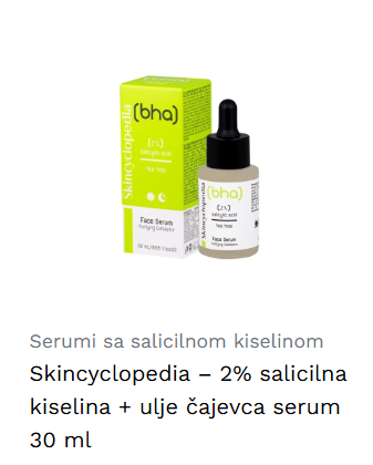 Skincyclopedia – 2% salicilna kiselina + ulje čajevca serum 30 ml