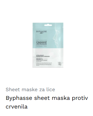 Byphasse sheet maska protiv crvenila