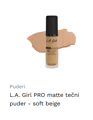 L.A. Girl PRO matte tečni puder - soft beige