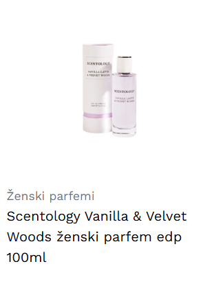 Scentology Vanilla & Velvet Woods ženski parfem edp 100ml