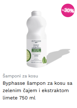 Byphasse šampon za kosu sa zelenim čajem i ekstraktom limete 750 ml