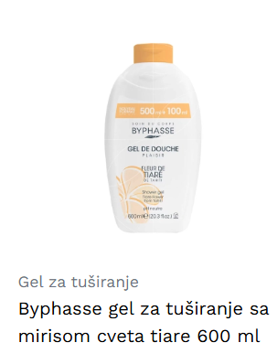 Byphasse gel za tuširanje sa mirisom cveta tiare 600 ml