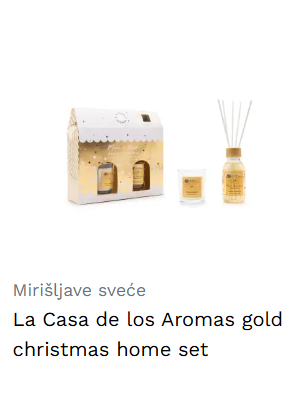 La Casa de los Aromas gold christmas home set