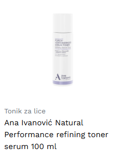Ana Ivanović Natural Performance refining toner serum 100 ml