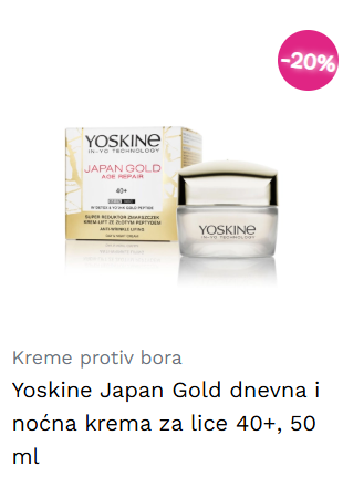 Yoskine Japan Gold dnevna i noćna krema za lice 40+, 50 ml